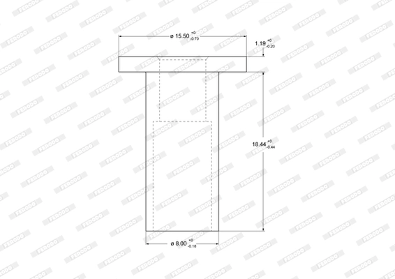 Rivet, drum brake lining Federal-Mogul 93059