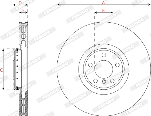 Brake Disc PREMIER DDF2041RVC-1