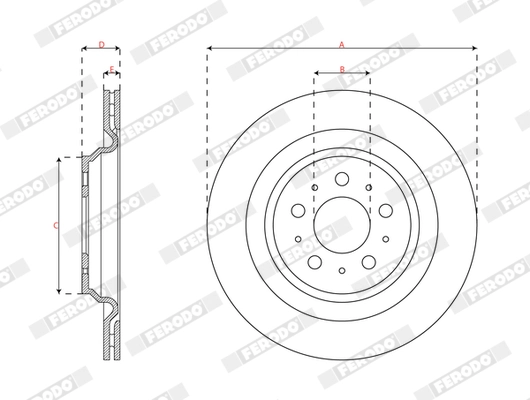Brake Disc PREMIER DDF3016C-1