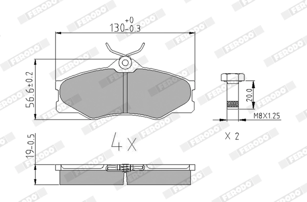 Brake Pad Set, disc brake PREMIER ECO FRICTION FVR517