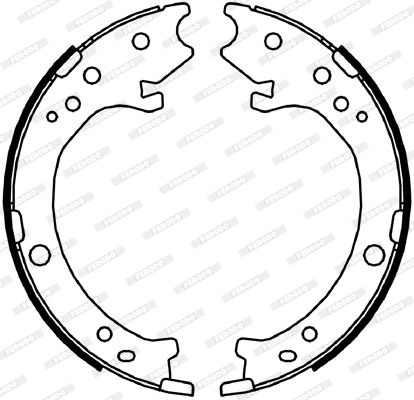 Brake Shoe Set, parking brake PREMIER FSB4043