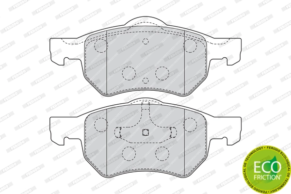 Brake Pad Set, disc brake PREMIER ECO FRICTION FDB1474