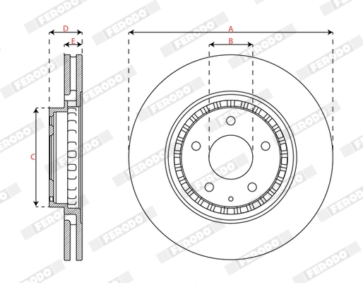 Brake Disc PREMIER DDF3070C