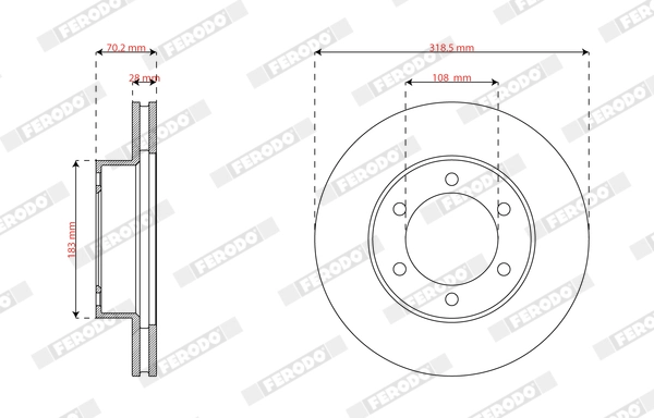 FERODO DDF2435 Brake Disc