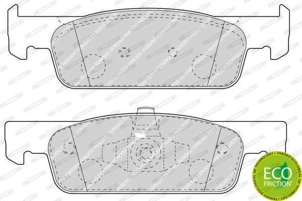 Brake Pad Set, disc brake PREMIER ECO FRICTION FDB4615