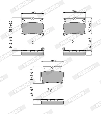 Brake Pad Set, disc brake PREMIER FDB1570