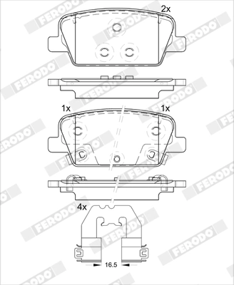 Brake Pad Set, disc brake PREMIER ECO FRICTION FDB5411