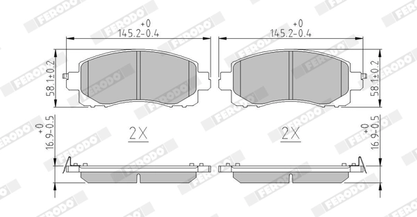Brake Pad Set, disc brake PREMIER ECO FRICTION FDB5299
