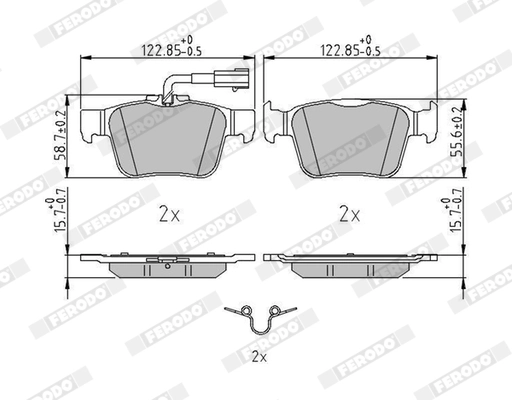 Brake Pad Set, disc brake PREMIER ECO FRICTION FDB5242