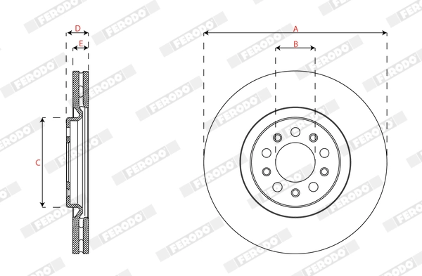 Brake Disc PREMIER DDF3040C-1