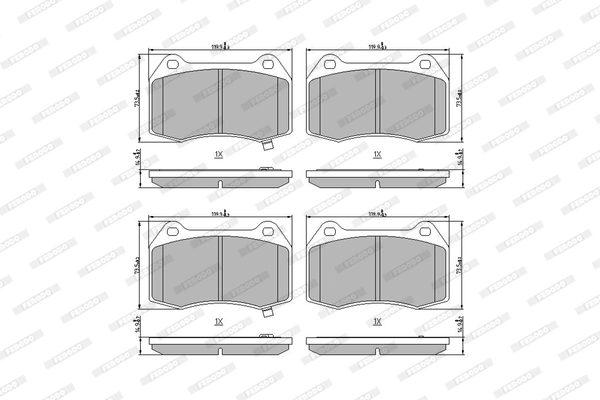 Brake Pad Set, disc brake PREMIER FDB1561