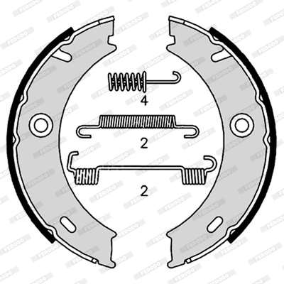 Brake Shoe Set, parking brake PREMIER FSB4190