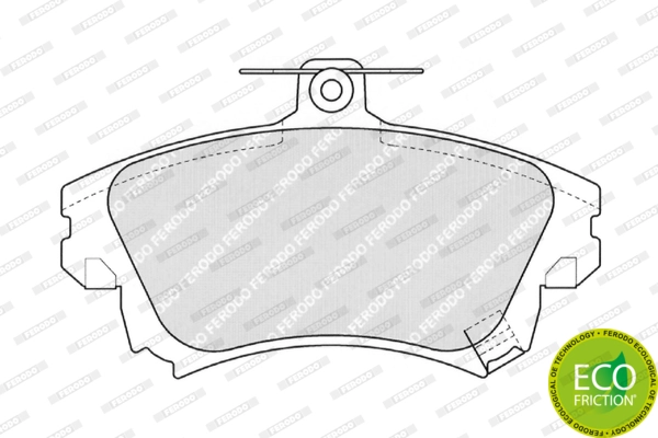 Brake Pad Set, disc brake PREMIER ECO FRICTION FDB1384