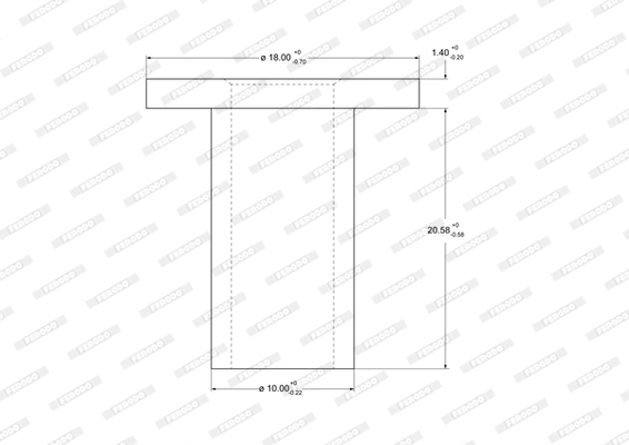 Rivet, drum brake lining Federal-Mogul 93068