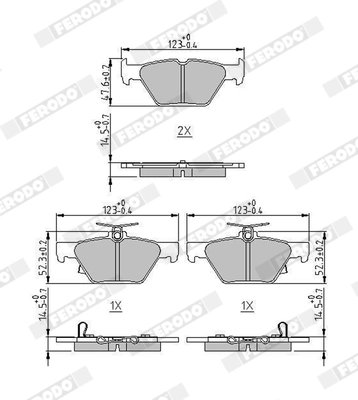 Brake Pad Set, disc brake PREMIER ECO FRICTION FDB5244
