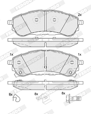 Brake Pad Set, disc brake PREMIER ECO FRICTION FDB5390