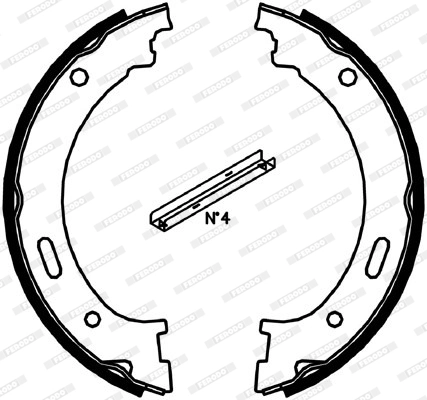 Brake Shoe Set, parking brake PREMIER FSB4058