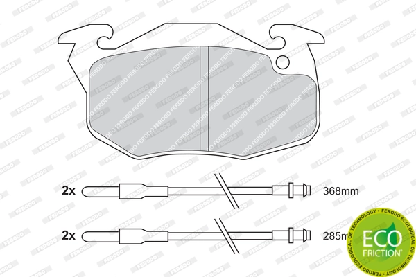 Brake Pad Set, disc brake PREMIER ECO FRICTION FDB719