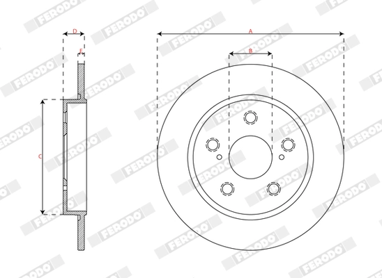 FERODO DDF3174C Brake Disc