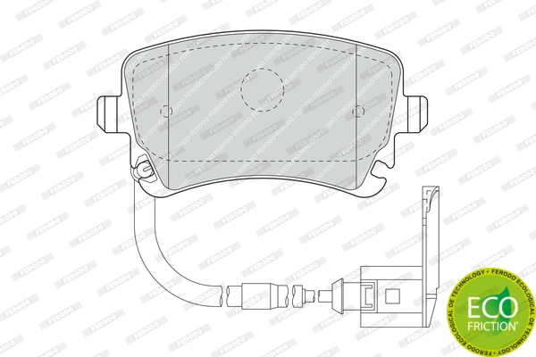 Brake Pad Set, disc brake PREMIER ECO FRICTION FDB1408