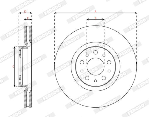 Brake Disc PREMIER DDF3075C