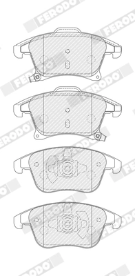 Brake Pad Set, disc brake PREMIER FDB4445