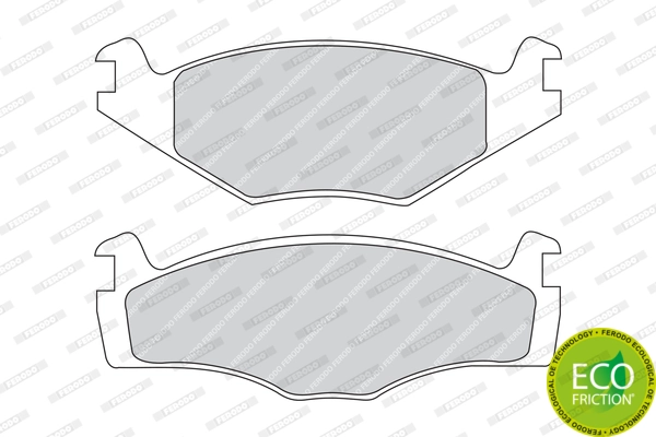 Brake Pad Set, disc brake PREMIER ECO FRICTION FDB419