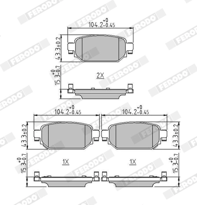 Brake Pad Set, disc brake PREMIER ECO FRICTION FDB5247