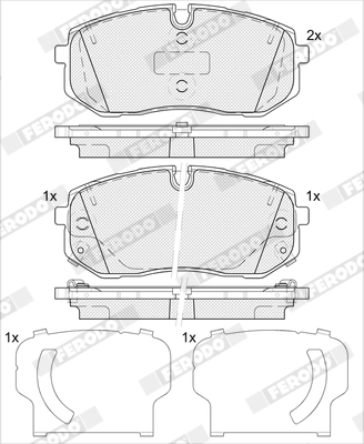 Brake Pad Set, disc brake PREMIER ECO FRICTION FDB5508