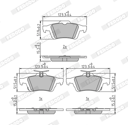 Brake Pad Set, disc brake PREMIER ECO FRICTION FDB5245