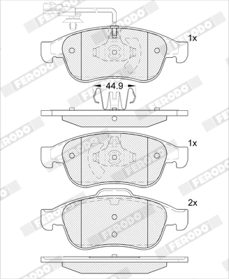 Brake Pad Set, disc brake PREMIER ECO FRICTION FDB5541