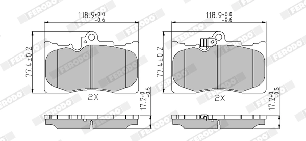 Brake Pad Set, disc brake PREMIER FDB4216