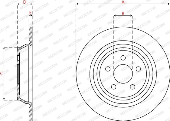 Brake Disc PREMIER DDF2821C
