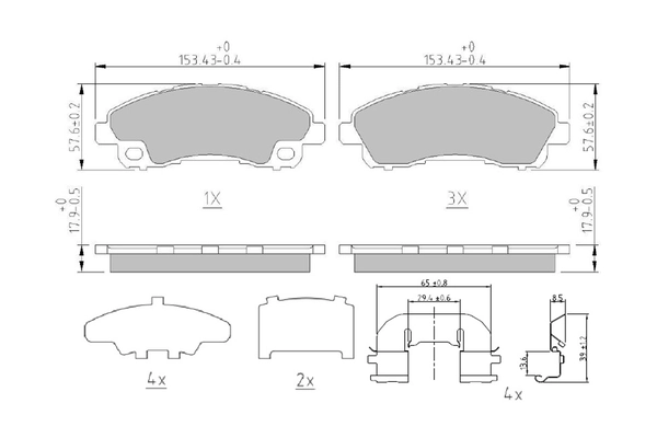 Brake Pad Set, disc brake PREMIER ECO FRICTION FDB5243
