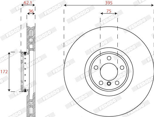 Brake Disc PREMIER DDF2041LVC-1