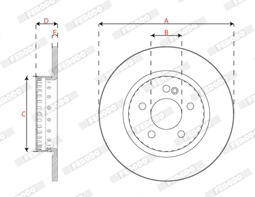 Brake Disc PREMIER DDF2665VC-1