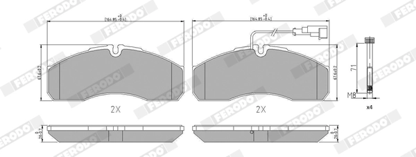 Brake Pad Set, disc brake PREMIER FVR4248