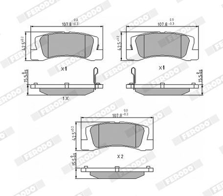 Brake Pad Set, disc brake PREMIER ECO FRICTION FDB848