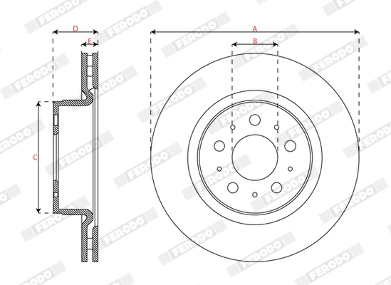 Brake Disc PREMIER DDF3015C