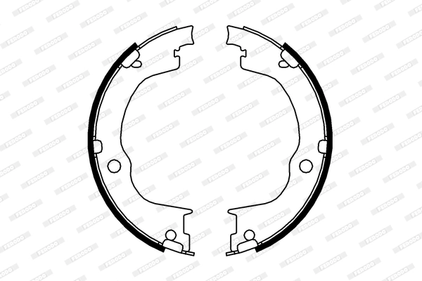 Brake Shoe Set, parking brake PREMIER FSB4006