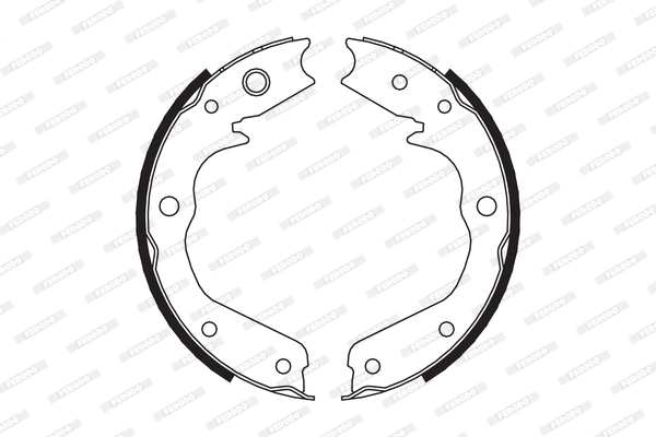 FERODO FSB665 Brake Shoe Set, parking brake