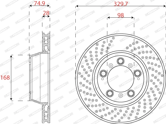 Brake Disc PREMIER DDF2131RC-1