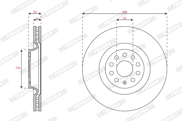 Brake Disc PREMIER DDF3062C-1