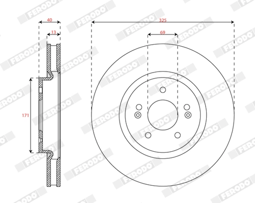 Brake Disc PREMIER DDF3102C-1