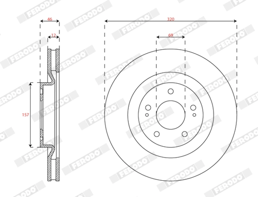 Brake Disc PREMIER DDF2805C