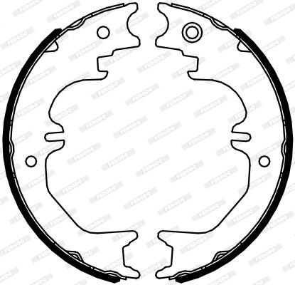 FERODO FSB4125 Brake Shoe Set, parking brake