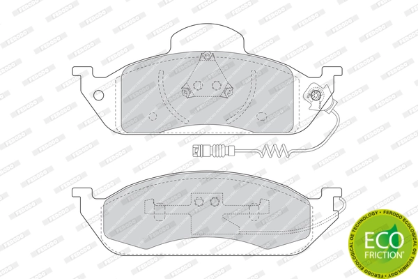 Brake Pad Set, disc brake PREMIER ECO FRICTION FDB1400