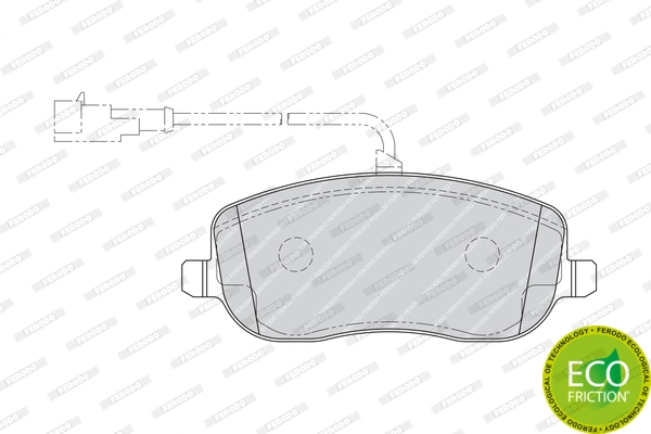 Brake Pad Set, disc brake PREMIER ECO FRICTION FDB1787