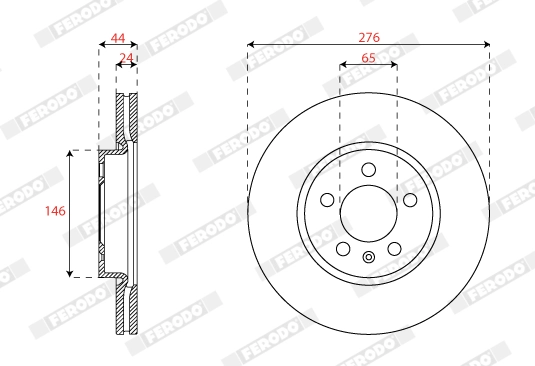 Brake Disc PREMIER DDF2664C