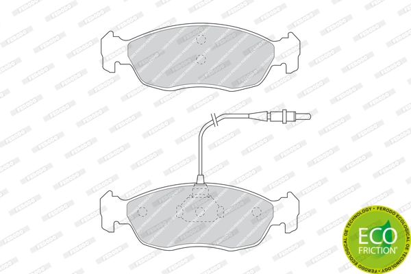 Brake Pad Set, disc brake PREMIER ECO FRICTION FDB876